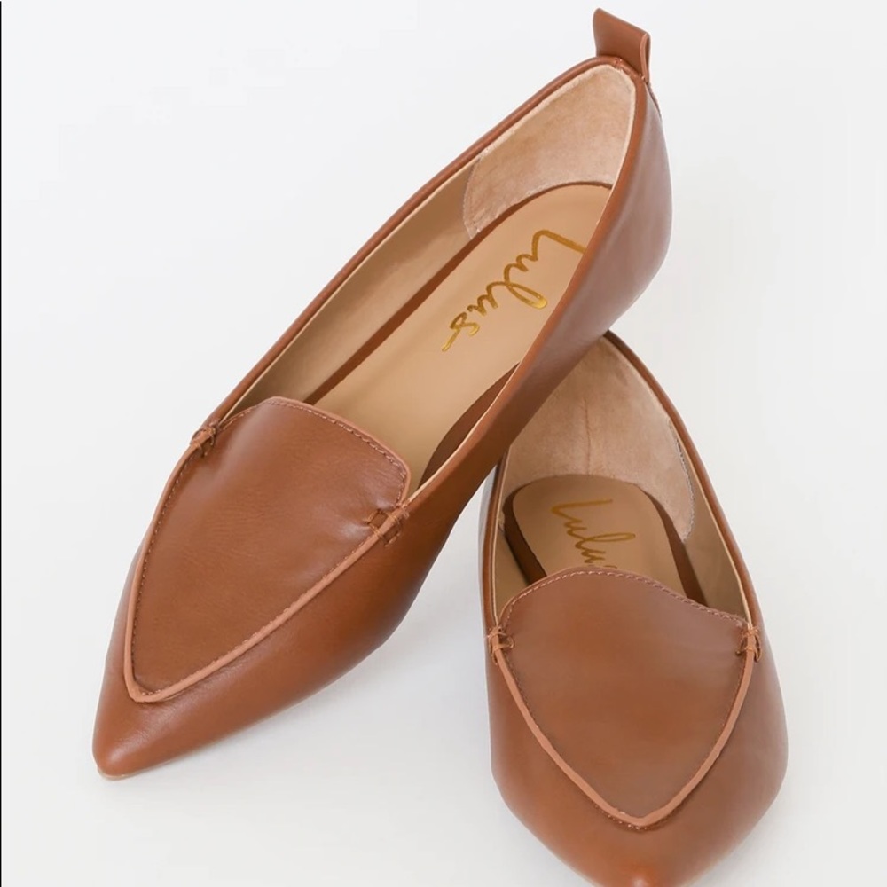 Lulus brown loafers nwt